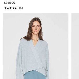 Club Monaco cashmere tie wrap cardigan color Har